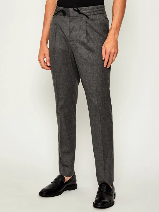 Zdjęcie produktu HUGO Spodnie Getlin251F3 | Slim Fit | z dodatkiem wełny szary