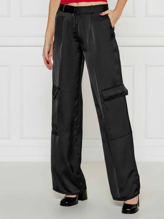 Zdjęcie produktu HUGO Spodnie Hanira-1 | flare fit czarny