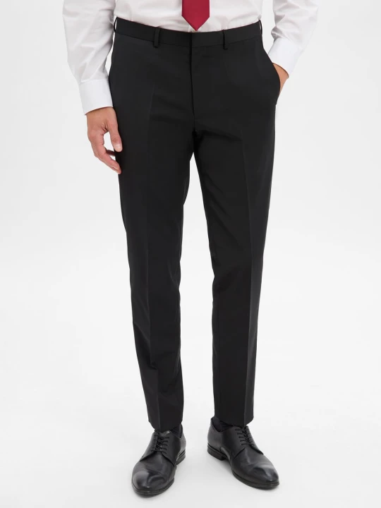 Zdjęcie produktu HUGO Spodnie - Hesten Mężczyźni Super Slim Fit czarny