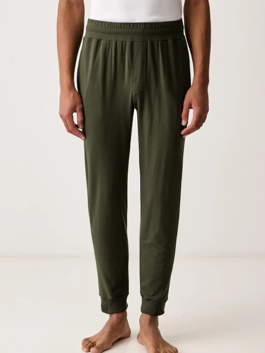 Zdjęcie produktu HUGO spodnie lounge męskie bawełniane z elastanem Laze Pants CW zielony