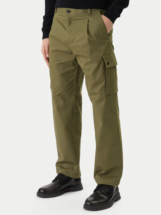 Zdjęcie produktu HUGO Spodnie materiałowe Craysen 50553180 Khaki Straight Fit