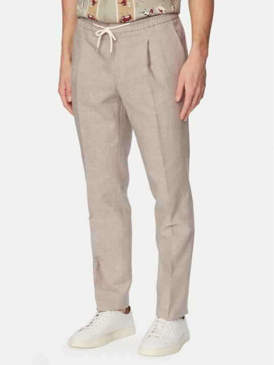 Zdjęcie produktu HUGO Spodnie materiałowe Getlin 50559695 Brązowy jasny Slim Fit
