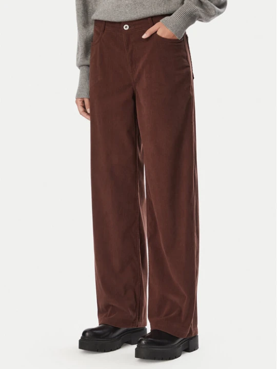 Zdjęcie produktu HUGO Spodnie materiałowe Hidami-1-W_B 50569803 Brązowy ciemny Relaxed Fit