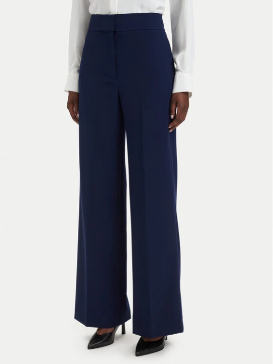 Zdjęcie produktu HUGO Spodnie materiałowe Himia-1 50566604 Granatowy Wide Leg