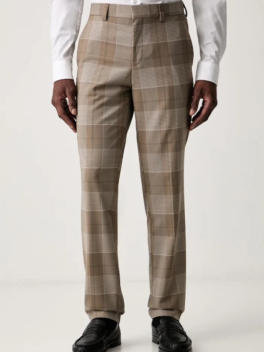 Zdjęcie produktu HUGO spodnie slim fit męskie wełniane Hogan263X brązowy