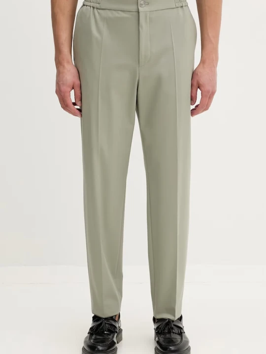 Zdjęcie produktu HUGO spodnie slim fit męskie z wełną Gos233F1X zielony