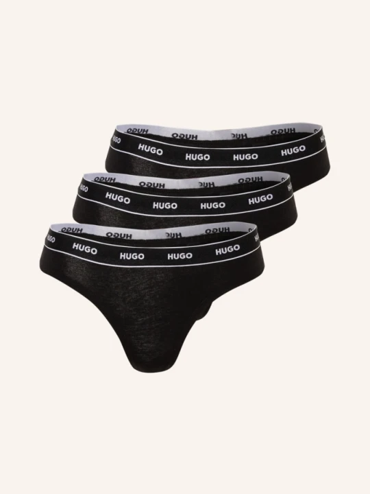 Zdjęcie produktu Hugo Stringi, 3 Szt. schwarz CZARNY