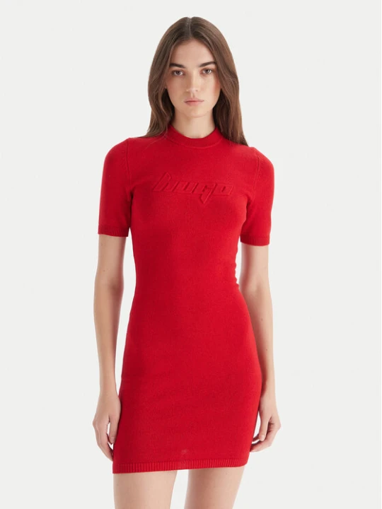 Zdjęcie produktu HUGO Sukienka dzianinowa Sbloggy 50543324 Czerwony Slim Fit