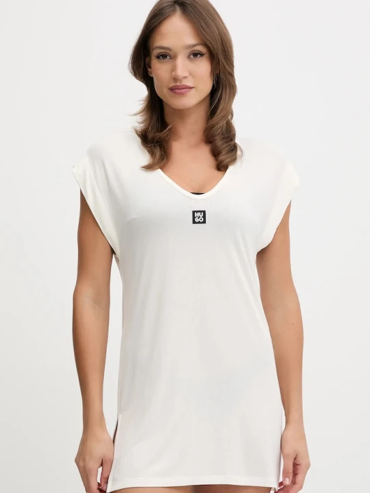 Zdjęcie produktu HUGO sukienka plażowa SIGNATURE B. DRESS beżowy