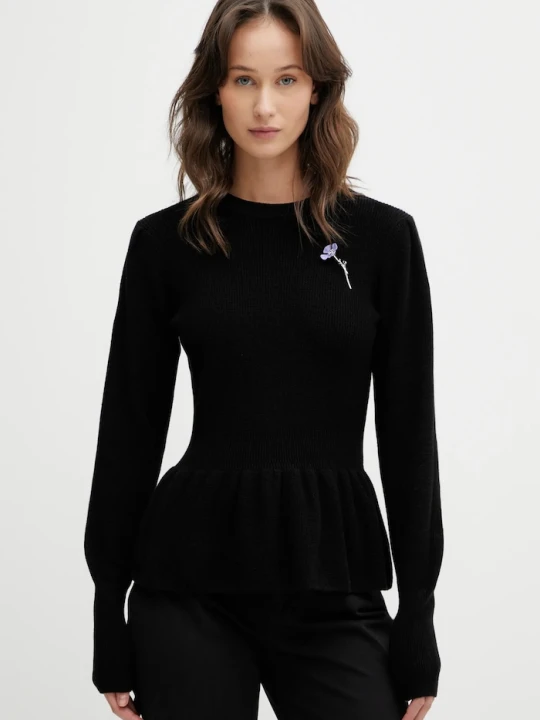 Zdjęcie produktu HUGO sweter bawełniany Sabanna czarny