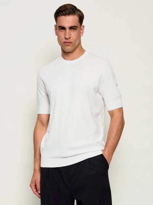 Zdjęcie produktu HUGO Sweter San Carl-CV | Slim Fit biały