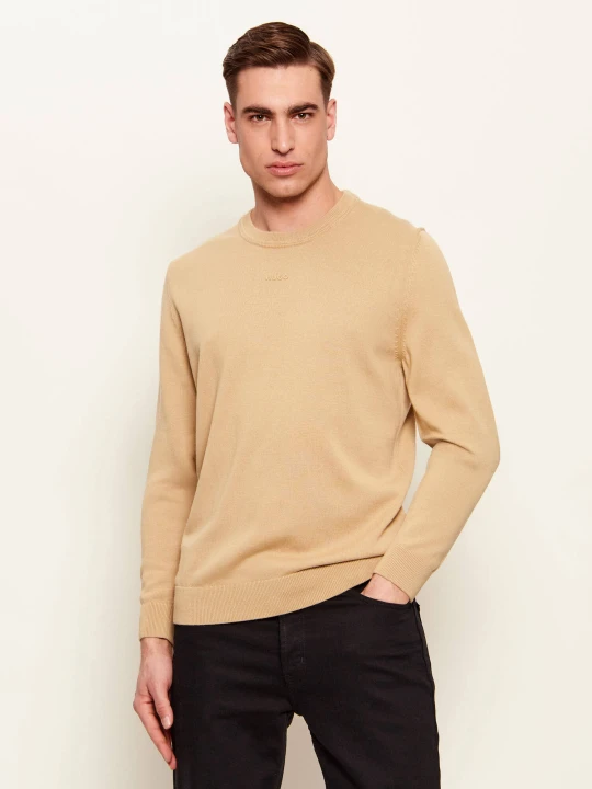 Zdjęcie produktu HUGO Sweter San Cassius-C2 | Slim Fit beżowy