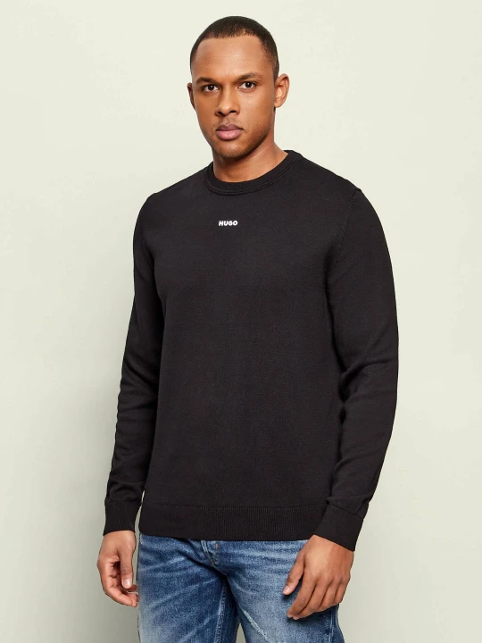 Zdjęcie produktu HUGO Sweter San Cassius-C2 | Slim Fit czarny