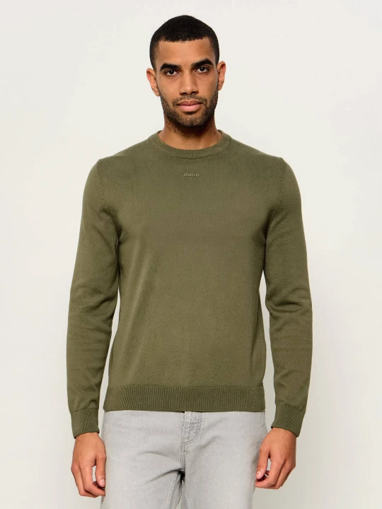 Zdjęcie produktu HUGO Sweter San Cassius-C2 | Slim Fit oliwkowy