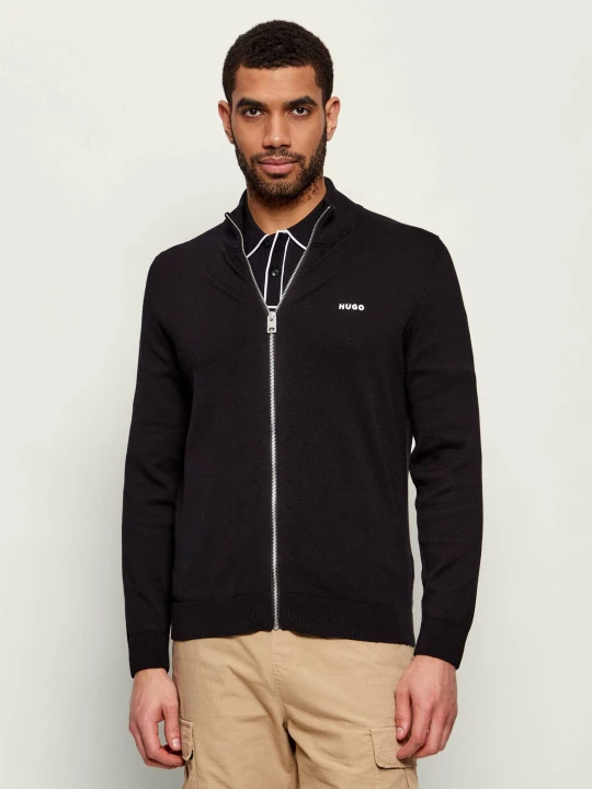 Zdjęcie produktu HUGO Sweter San Jacomo-C | Slim Fit czarny