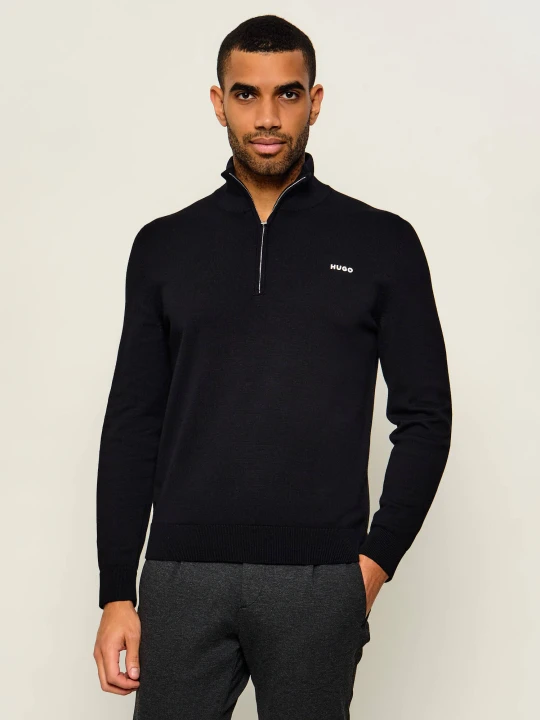 Zdjęcie produktu HUGO Sweter San Quintus-C2 | Regular Fit czarny