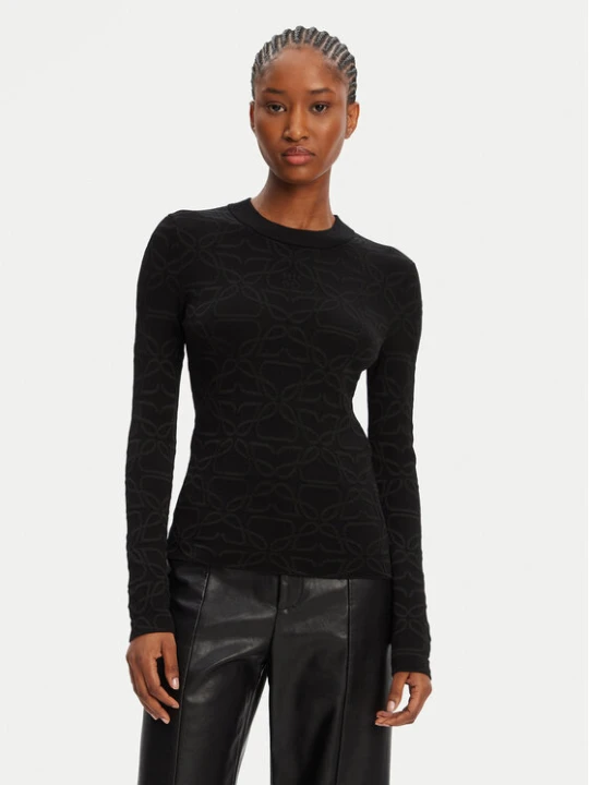 Zdjęcie produktu HUGO Sweter Satero 50542604 Czarny Slim Fit