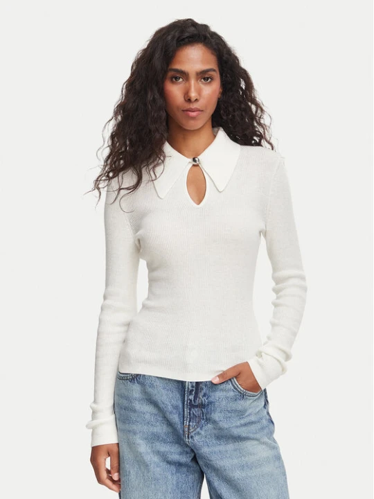 Zdjęcie produktu HUGO Sweter Sdropa 50562687 Kremowy Slim Fit