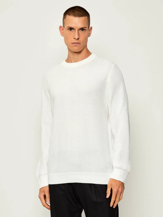 Zdjęcie produktu HUGO Sweter Simo | Regular Fit biały