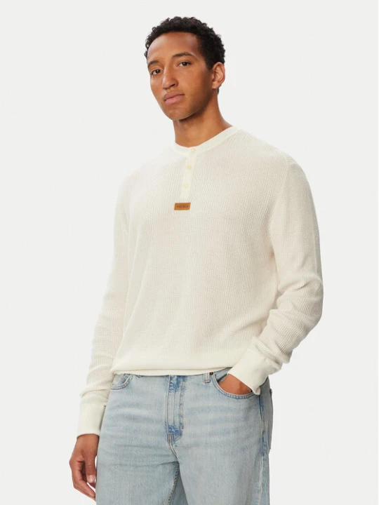 Zdjęcie produktu HUGO Sweter Sranger 50566411 Kremowy Relaxed Fit