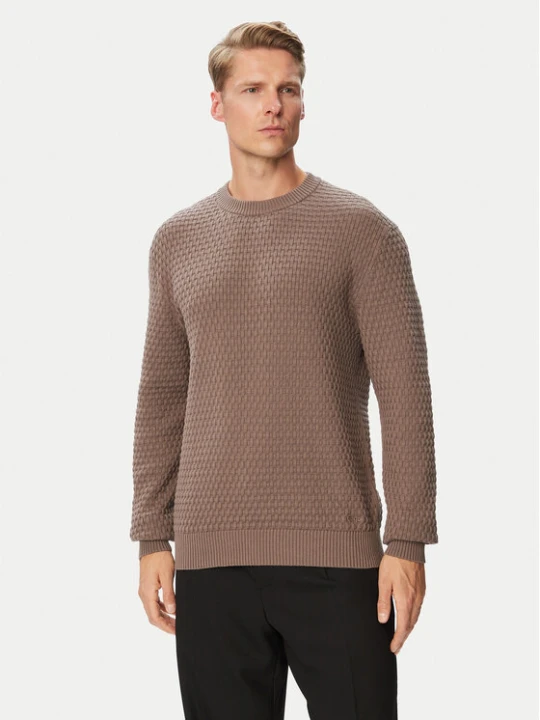 Zdjęcie produktu HUGO Sweter Sylas 50570271 Brązowy Regular Fit