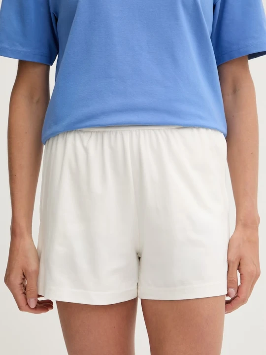 Zdjęcie produktu HUGO szorty damskie z bawełną SIGNATURE_SHORT beżowy