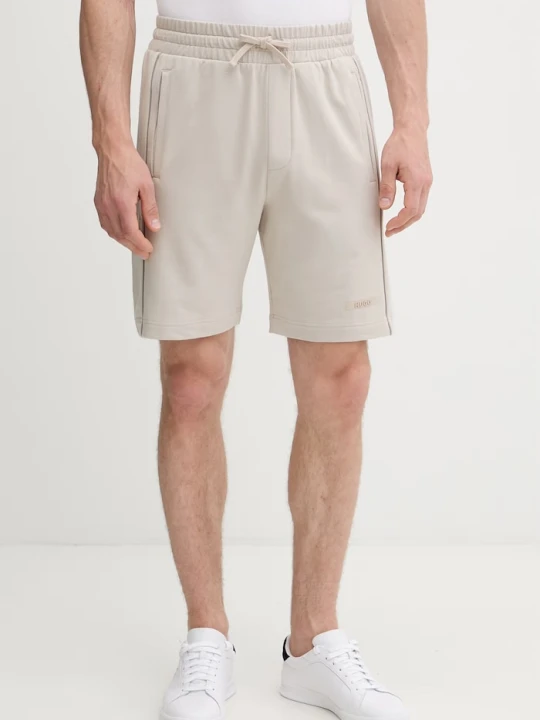 Zdjęcie produktu HUGO szorty dresowe męskie bawełniane z elastanem PALO SHORTS beżowy