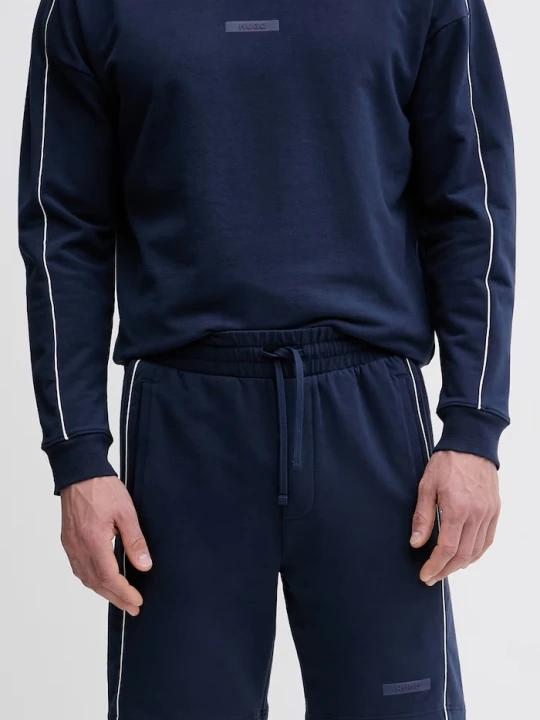 Zdjęcie produktu HUGO szorty dresowe męskie bawełniane z elastanem PALO SHORTS granatowy