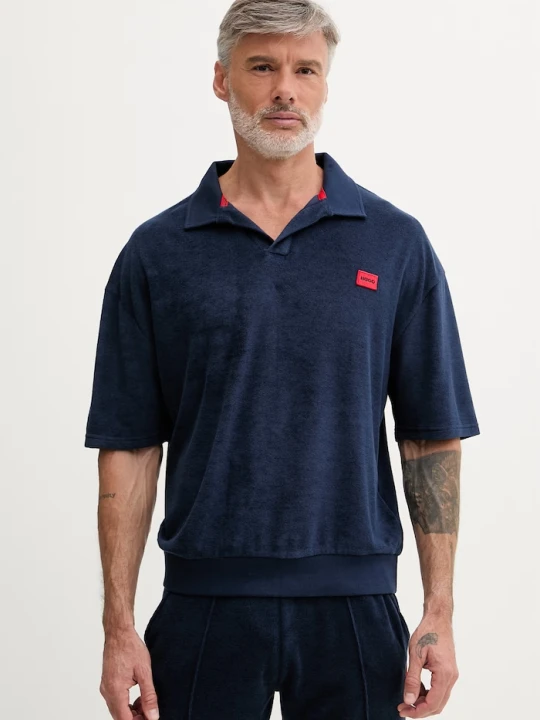 Zdjęcie produktu HUGO szorty lounge męskie z bawełny TERRANCE SHORTS granatowy
