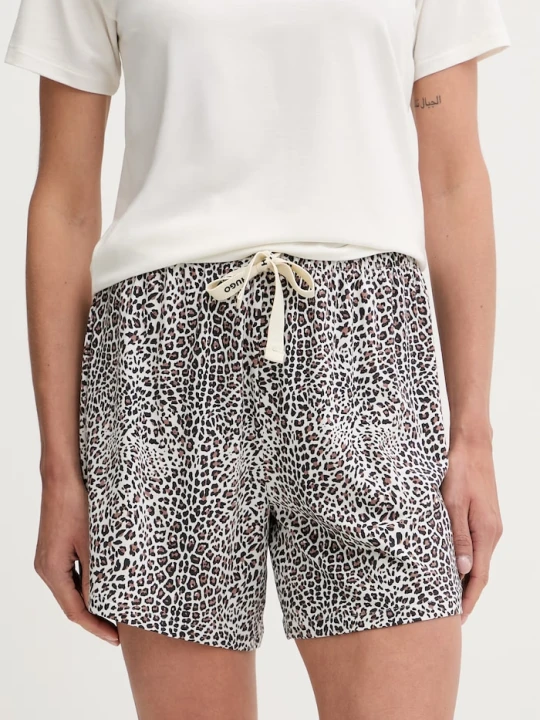 Zdjęcie produktu HUGO szorty piżamowe damskie z modalem CASUAL SHORTS beżowy
