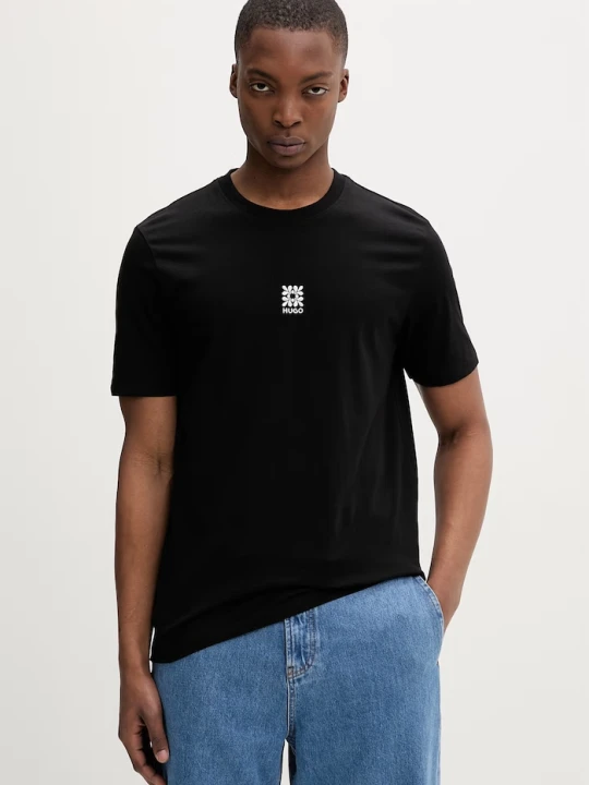 Zdjęcie produktu HUGO T-shirt basic męski bawełniany Darusi czarny