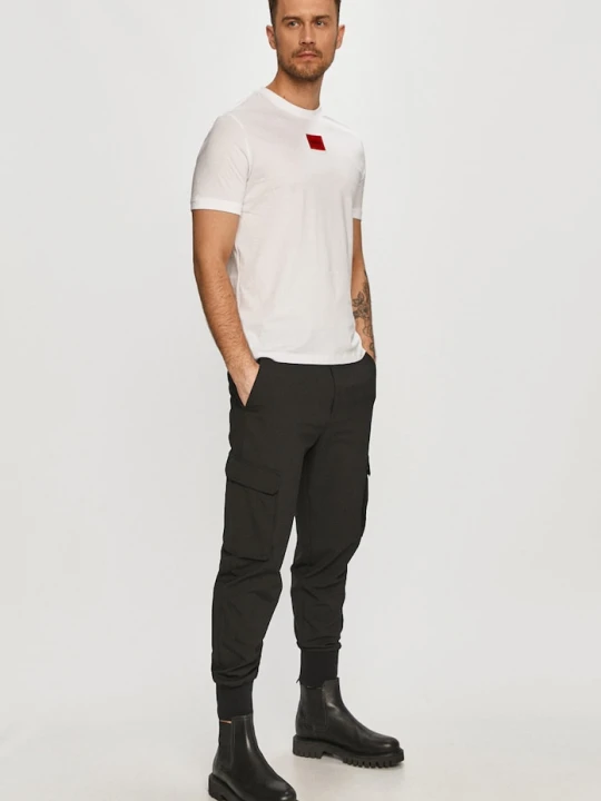 Zdjęcie produktu HUGO T-shirt basic męski bawełniany Diragolino212 biały
