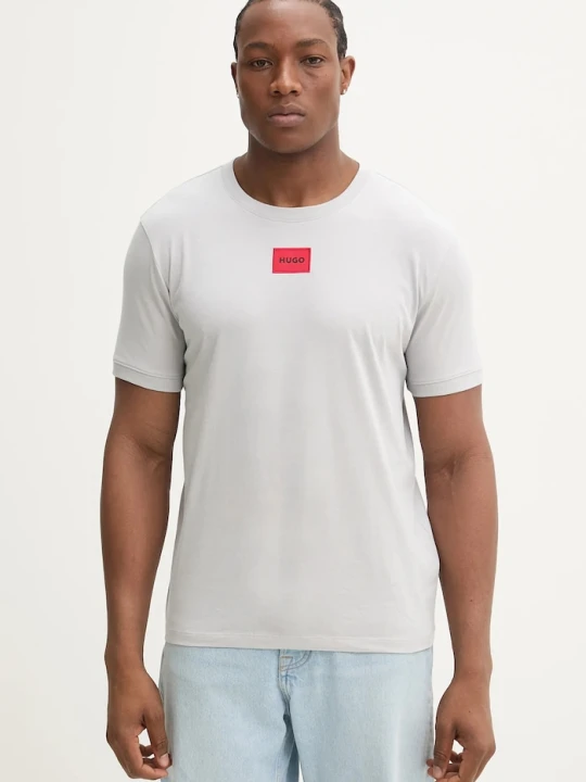 Zdjęcie produktu HUGO T-shirt basic męski bawełniany Diragolino212 szary