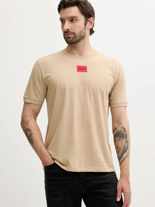 Zdjęcie produktu HUGO T-shirt basic męski bawełniany Diragolino212 zielony