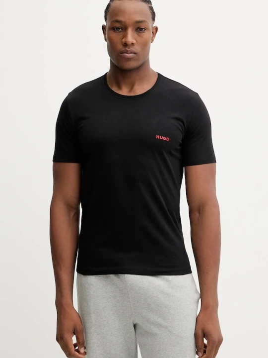 Zdjęcie produktu HUGO T-shirt męski bawełniany T-SHIRT RN TRIPLET P 3-pack czarny