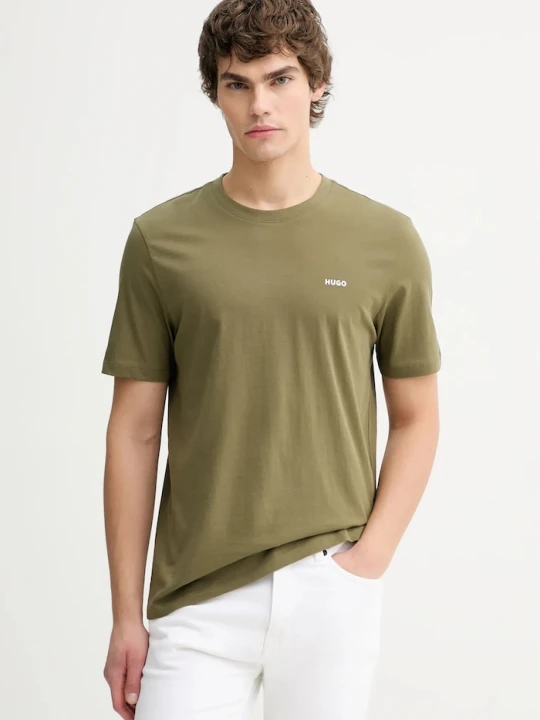 Zdjęcie produktu HUGO T-shirt męski bawełniany Dero222 zielony