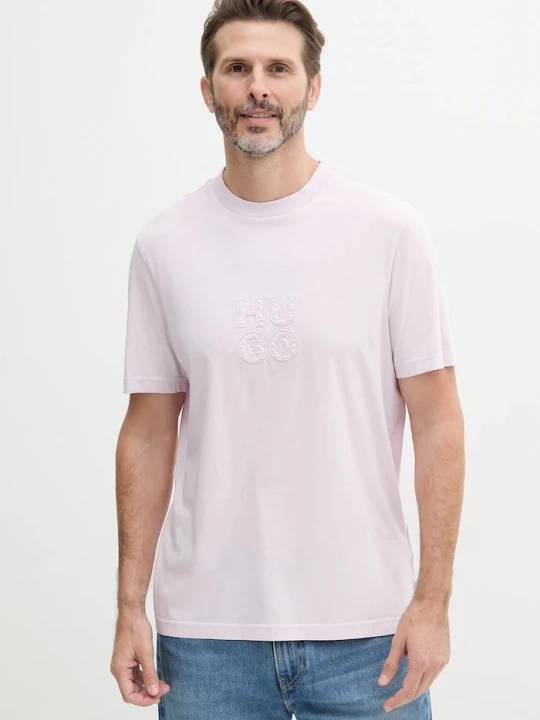 Zdjęcie produktu HUGO t-shirt bawełniany różowy