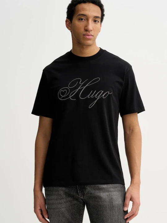 Zdjęcie produktu HUGO t-shirt bawełniany Dalent czarny