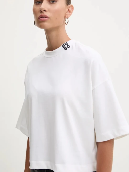 Zdjęcie produktu HUGO t-shirt bawełniany Damelody biały