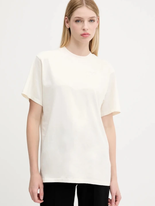 Zdjęcie produktu HUGO t-shirt bawełniany Vintage Tee_19 beżowy