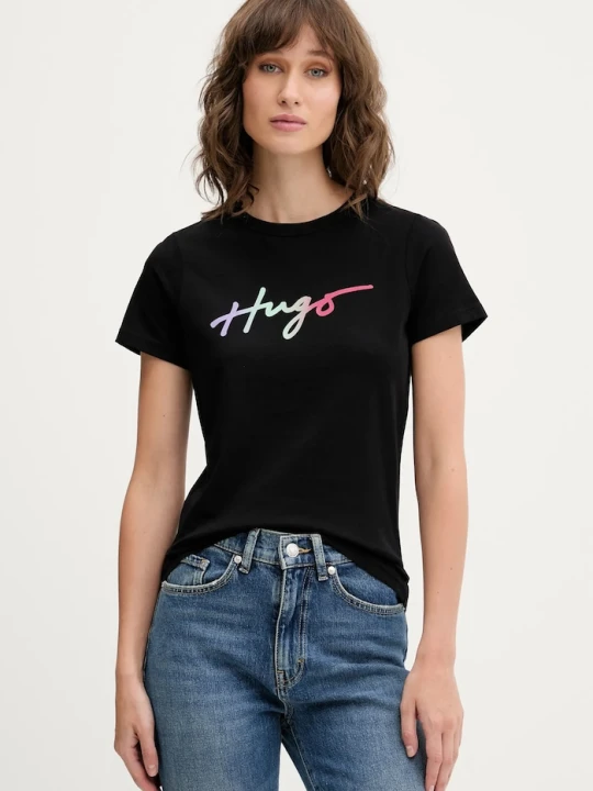 Zdjęcie produktu HUGO t-shirt bawełniany Deloris_3 czarny