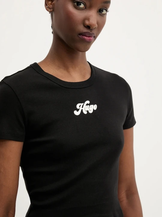 Zdjęcie produktu HUGO t-shirt bawełniany Delanor_2 czarny