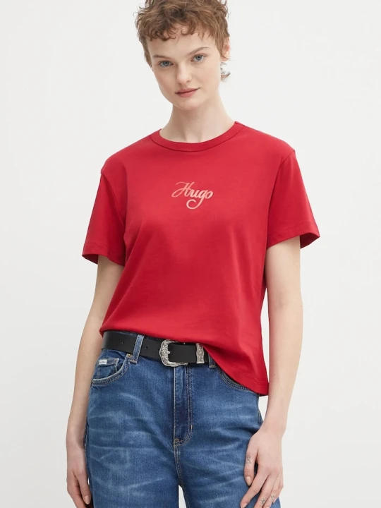 Zdjęcie produktu HUGO t-shirt bawełniany Destrel_3 czerwony