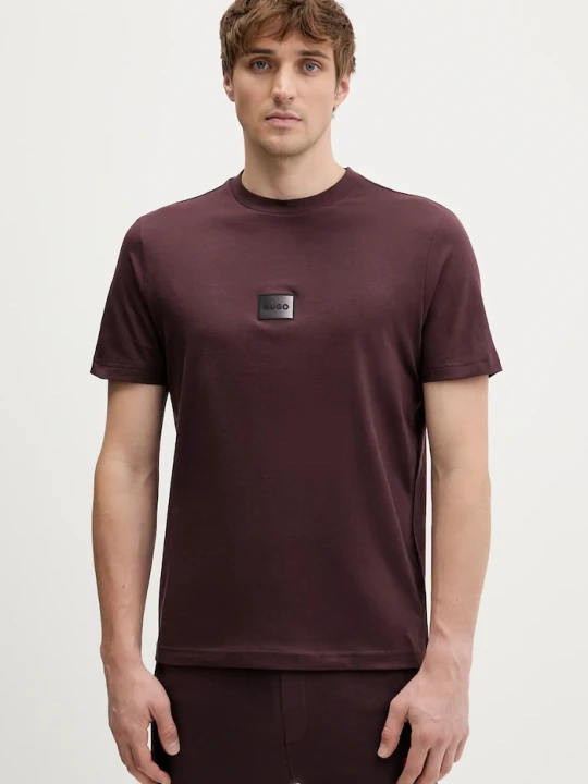 Zdjęcie produktu HUGO t-shirt bawełniany Danotie bordowy