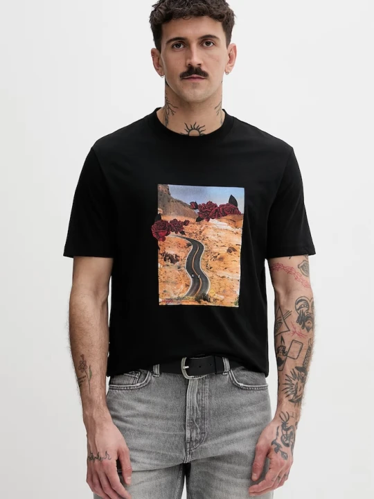 Zdjęcie produktu HUGO t-shirt bawełniany Dikerd czarny