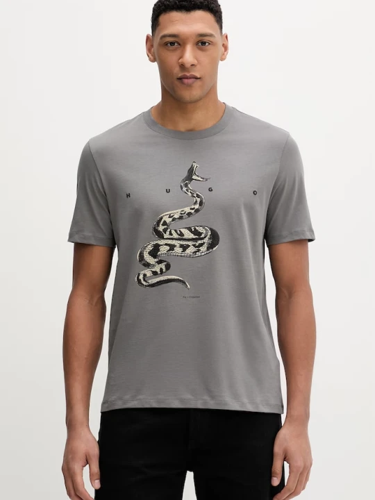 Zdjęcie produktu HUGO t-shirt bawełniany Discorb szary