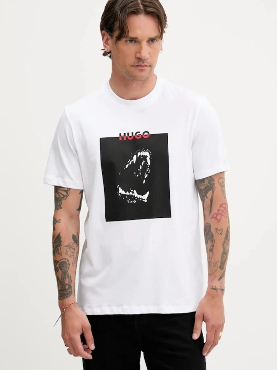 Zdjęcie produktu HUGO t-shirt bawełniany Dobero biały