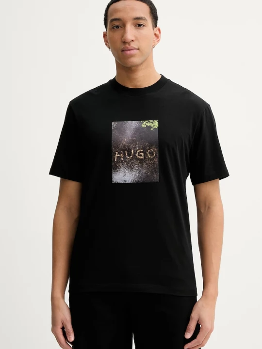 Zdjęcie produktu HUGO t-shirt bawełniany Doreston czarny