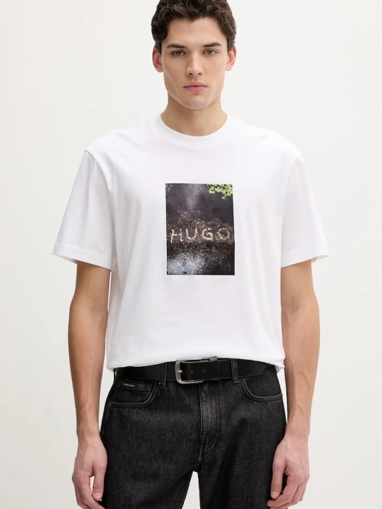 Zdjęcie produktu HUGO t-shirt bawełniany Doreston biały