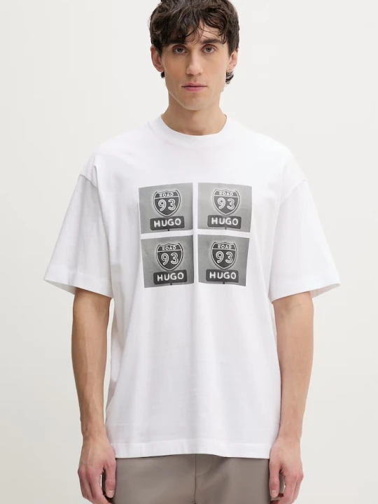 Zdjęcie produktu HUGO t-shirt bawełniany Draxon biały